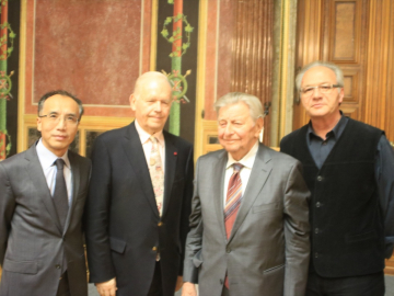 Botschafter S.E. Li Xiaosi, Prof. G. Kaminski, Dr. H. Portisch, Mag. W. Fehlinger, 15.11.2016