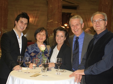 Tim Urban, Wang Jing, Heidi u. Josef Weissbacher, Walter Fehlinger, Wien 15.11.2016