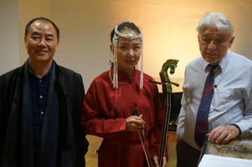 Wang Jiaxin, Onon, Wolfgang Kubin am 09.10.2017 in Wien